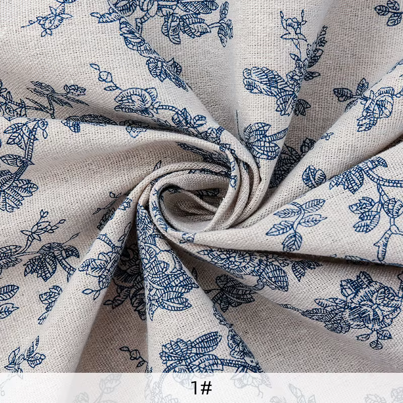 Sac de Rangement Rétro en Coton et Lin Bleu Orchidée, 0.5/1/2 Yards, Style Rural et Pastoral, Fait à
