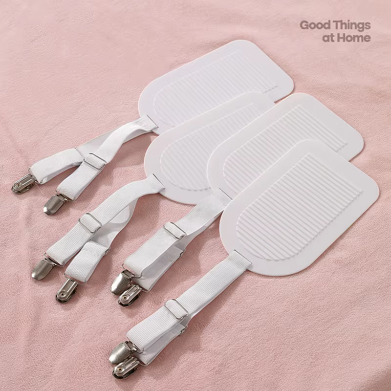 Attaches de drap de lit réglables, lot de 4 sangles élastiques pour draps-housses, attaches pour la 