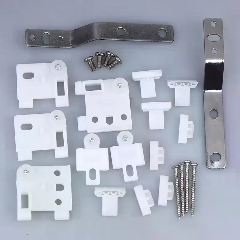 1 jeu de supports principaux avec roue pour Rail de piste JIALISI incurvé, accessoires de rideau éle
