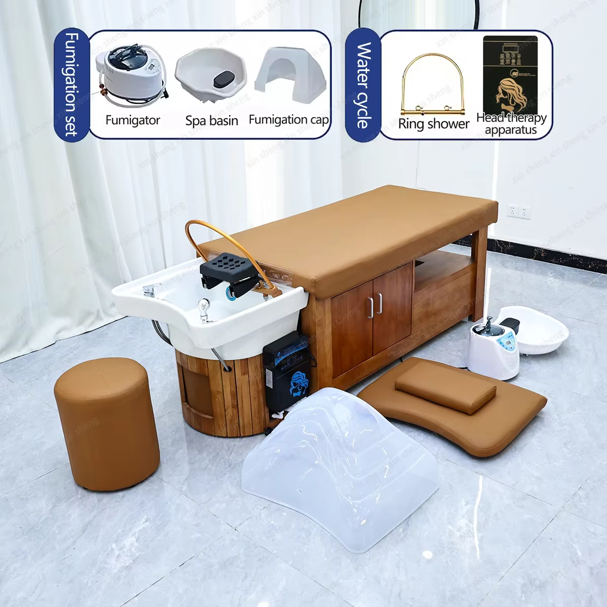 XinSheng Table de Massage lit de Massage shampooing lits tête SPA Salon meubles équipement de lavage