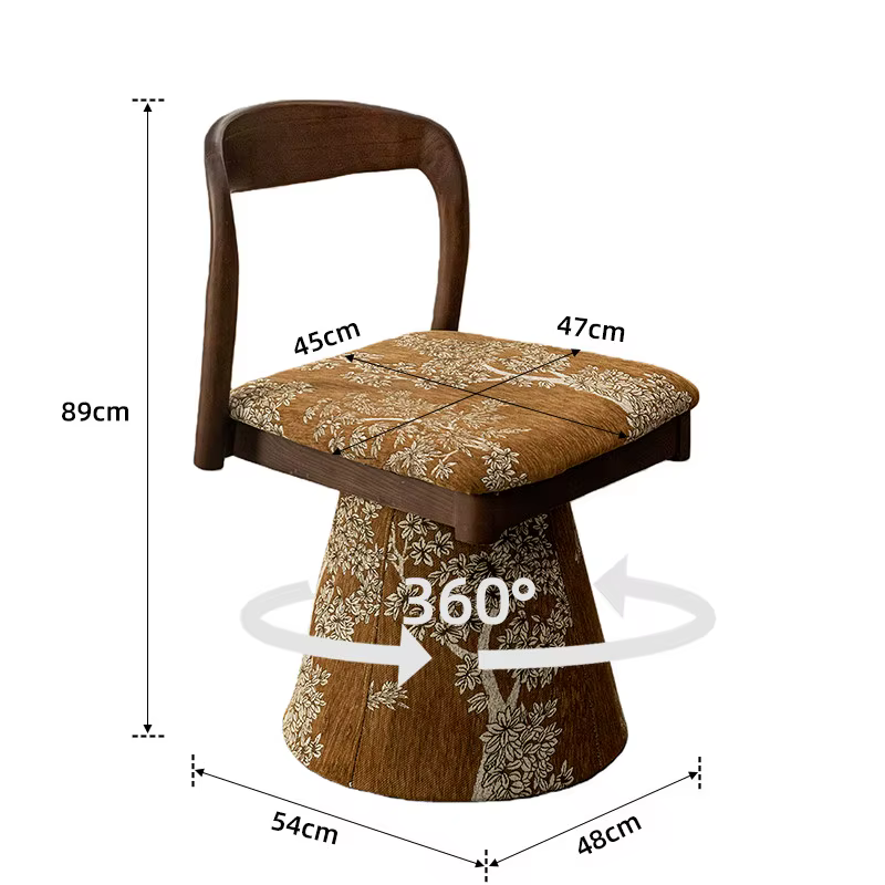 Fauteuil d'appoint moderne nordique à carreaux marron multifonctionnel pour chambre, salle à manger,