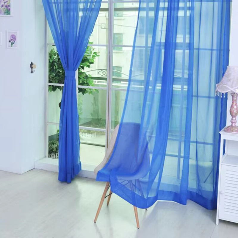 Rideaux transparents modernes en blanc Transparent, pour décoration de salon, rideaux transparents à