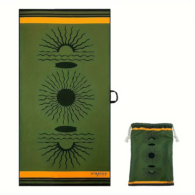 Serviette de plage de luxe en microfibre gaufrée, surdimensionnée, douce, sans sable, séchage rapide