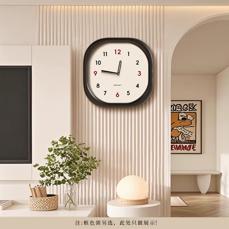 Horloge murale de salon de Style crème moderne de luxe-montée murale décoration de maison minimalist