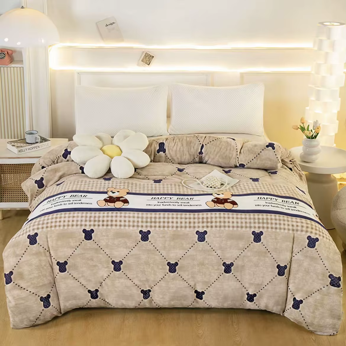 Housse de couette d'hiver en polaire épaisse, flanelle chaude, corail, Double face, literie en velou