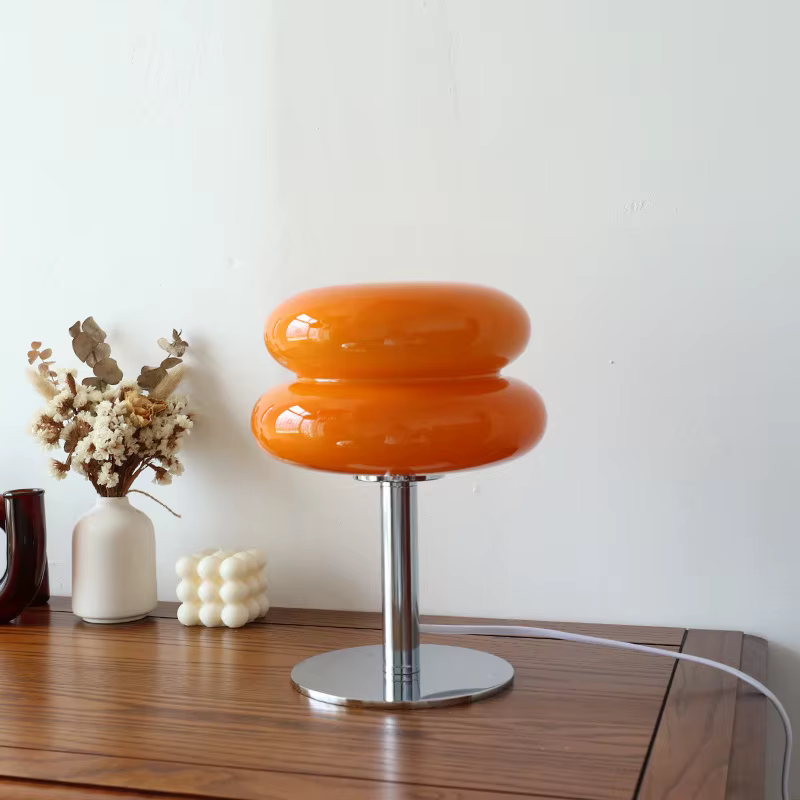 Lampe de Table en verre Macaron, variateur trichromatique, lampes d'ambiance pour salon, Protection 