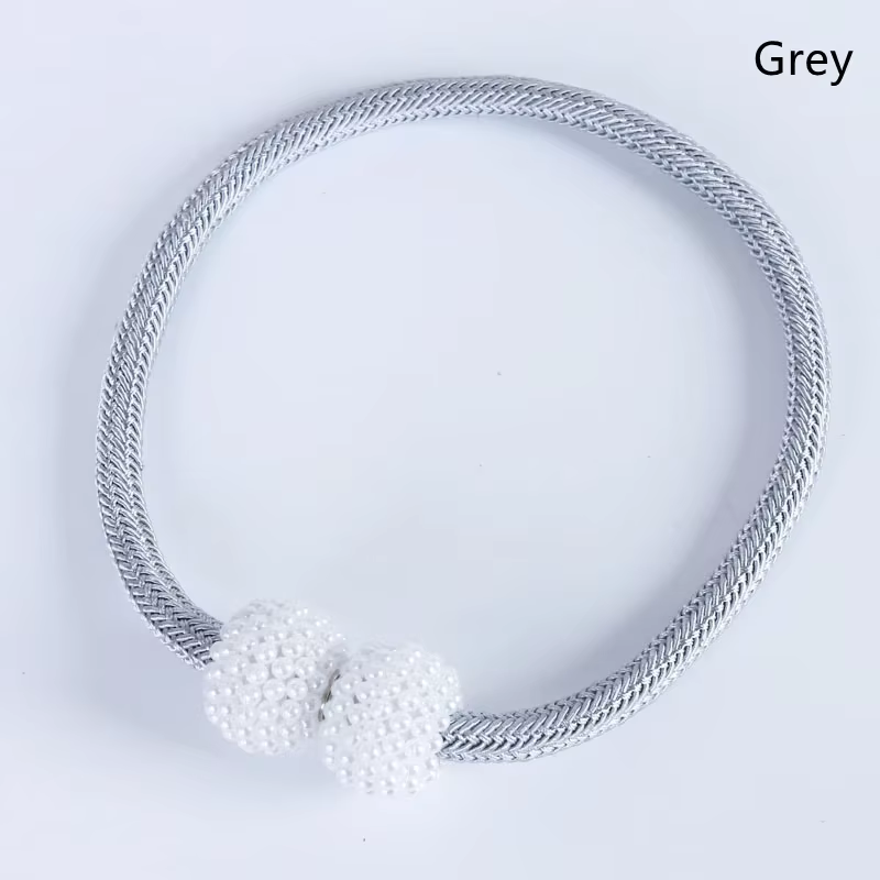1/2 pièces perle magnétique rideau pince porte-rideau cravate boucle Clips suspendus boule boucle cr