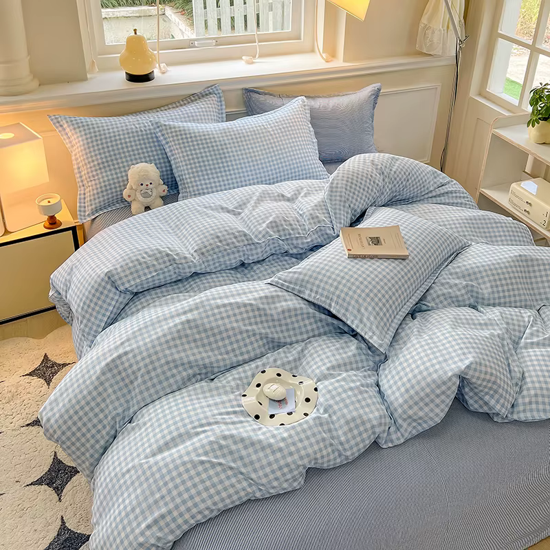3 pièces Housse de couette simple, douce et respectueuse de la peau Ensemble de 3 pièces (1 housse d