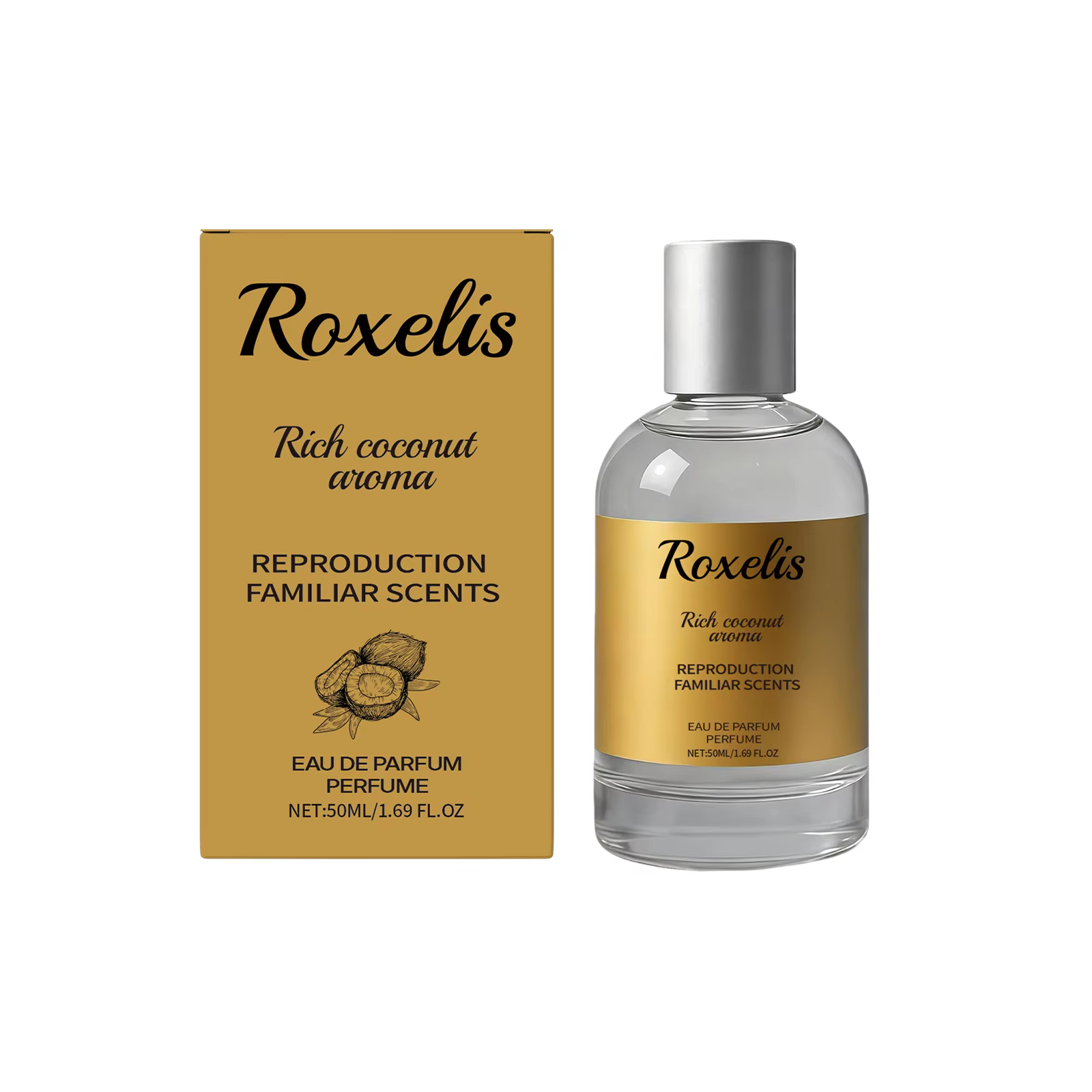 ROXELIS 50ml Spray Parfum pour Femme – Élégant, Doux, Parfum Naturel Longue Durée – Portable pour le