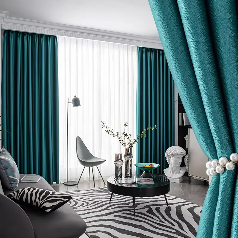 310 cm de hauteur sur mesure haute occultant couleur unie rideaux moderne occultant salon chambre ri