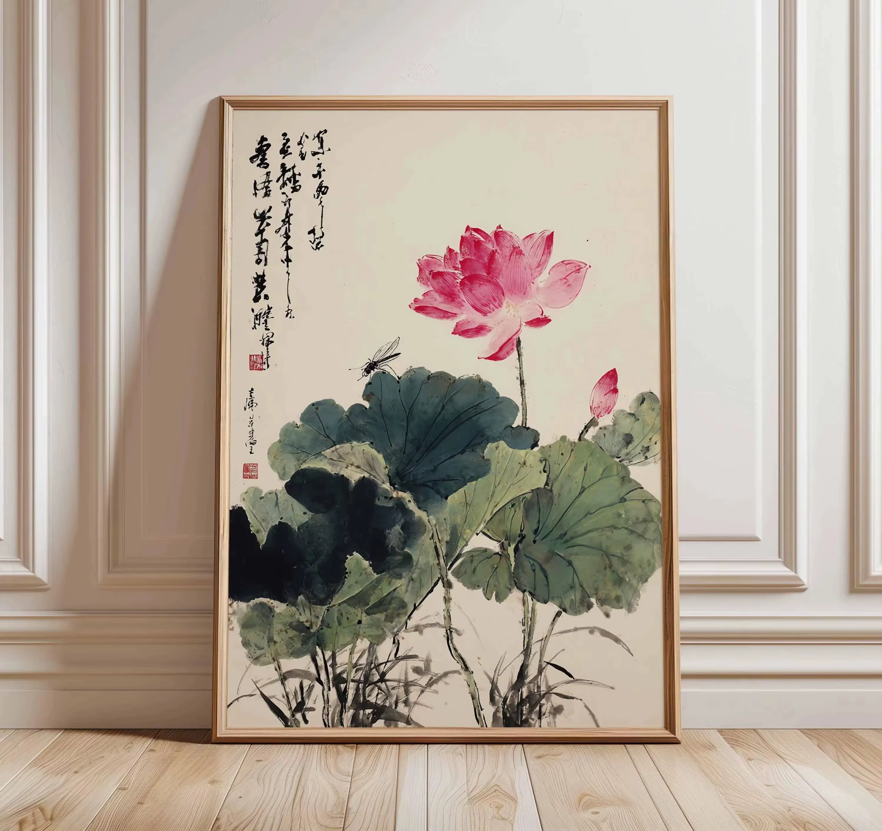 Affiche de forêt botanique naturelle d'inspiration Zen chinoise, impression sans cadre, arbre de pin