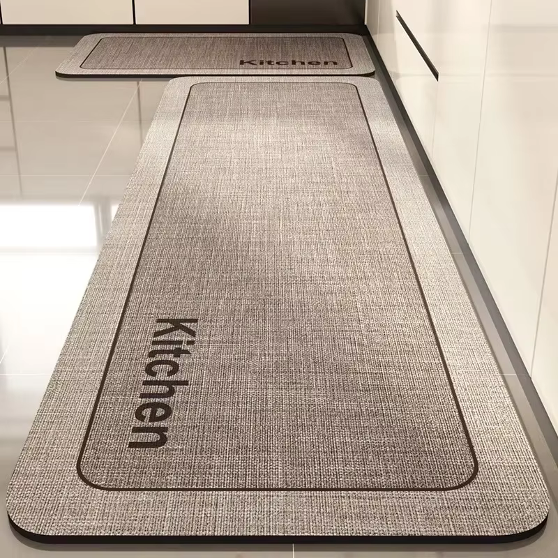 Tapis de cuisine absorbant, tapis de sol antidérapant en PVC, paillasson d'entrée, tapis de salle de