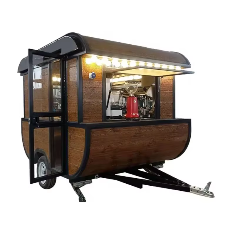 Remorque de restauration mobile : solution commerciale pour cuisine personnalisée, café, tacos, snac