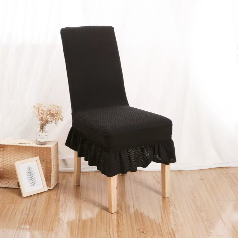 Jupe Jacquard chaise de maison élastique, housse de chaise de salon, taille universelle pour toutes 