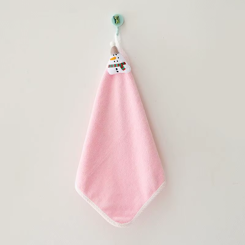 Serviette à main de Style noël pour enfants, dessin animé, bonhomme de neige, père noël, arbre de no