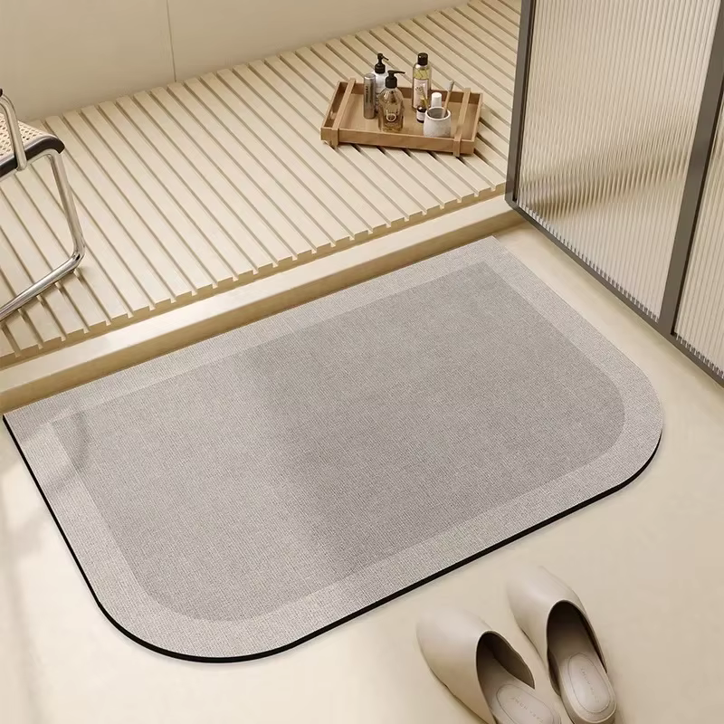 Tapis de salle de bain absorbant l'eau, tapis de sol antidérapant pour toilettes, tapis absorbant en