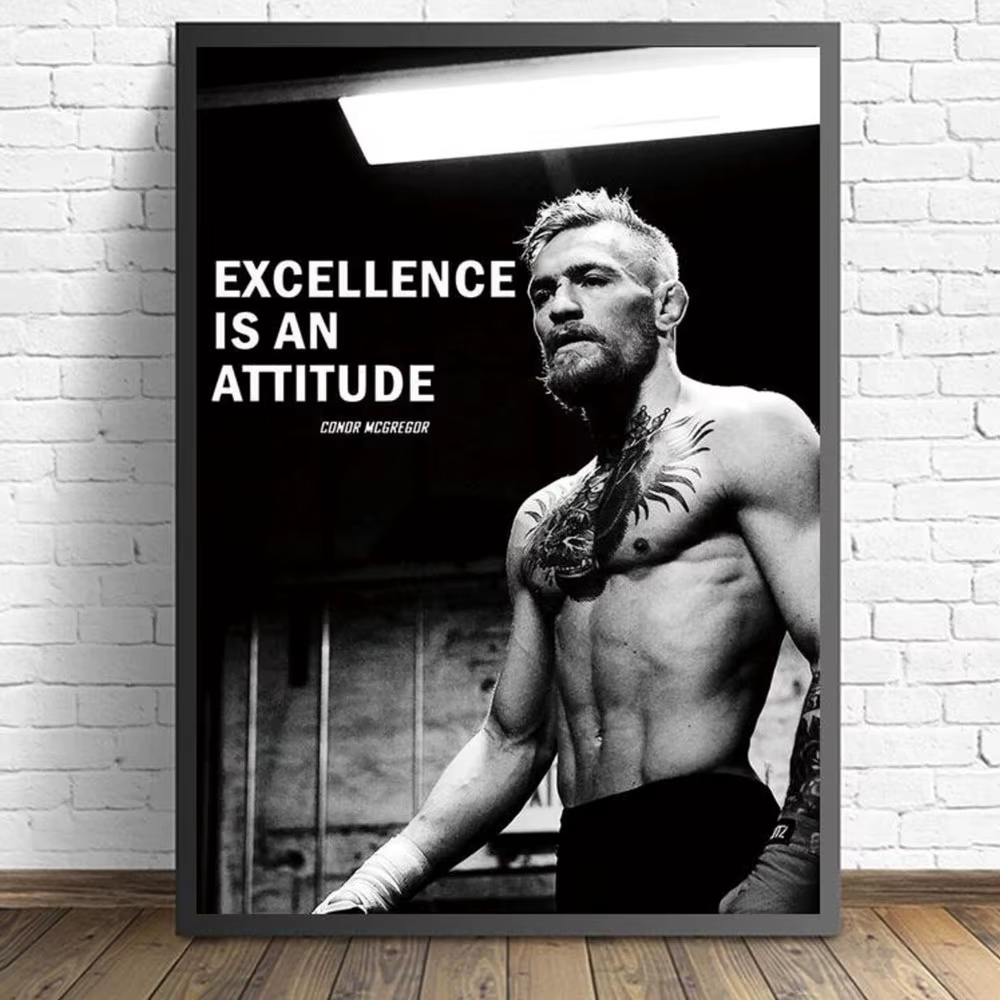 Affiche de boxeur professionnel Inspirational Boxing, Conor McGregor, impression sur toile, peinture