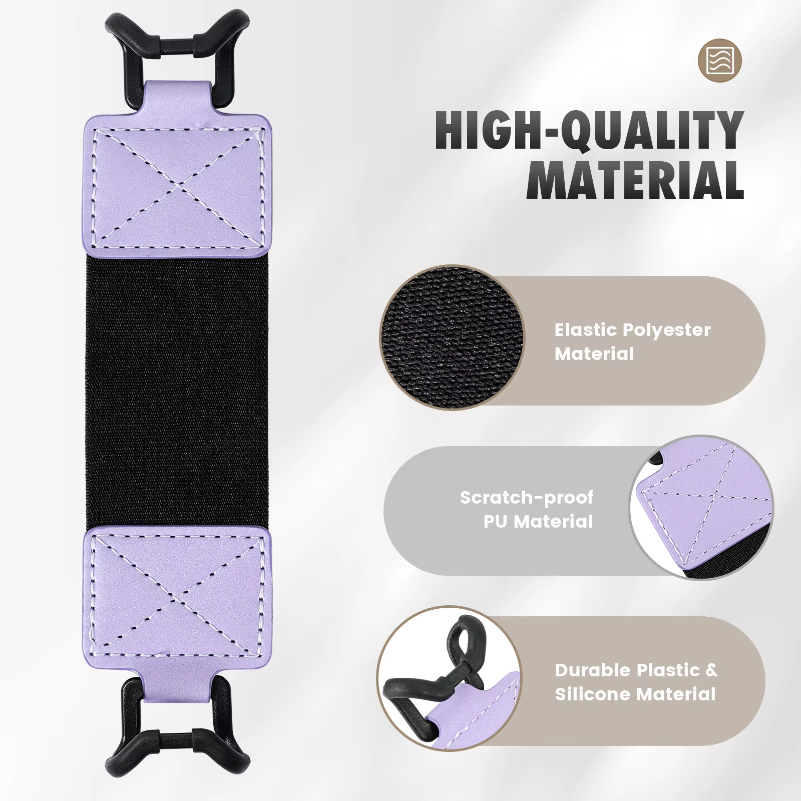 Sangle de maintien pour liseuse électronique de 6 à 8 pouces, support de préhension en cuir PU, band