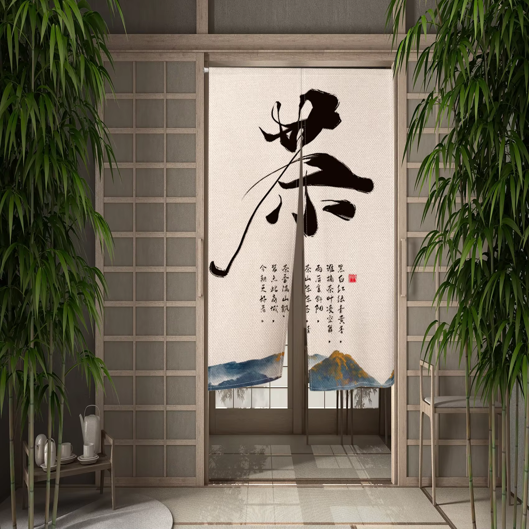 Rideau de porte japonais Lzakaya Sushi, rideaux demi-face, cloison de salle de bain, cuisine Noren S