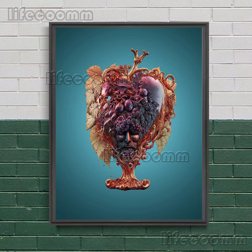 Peinture sur toile d'art mural de fantaisie surréaliste de coeur de rêve, art esthétique de coeur, a