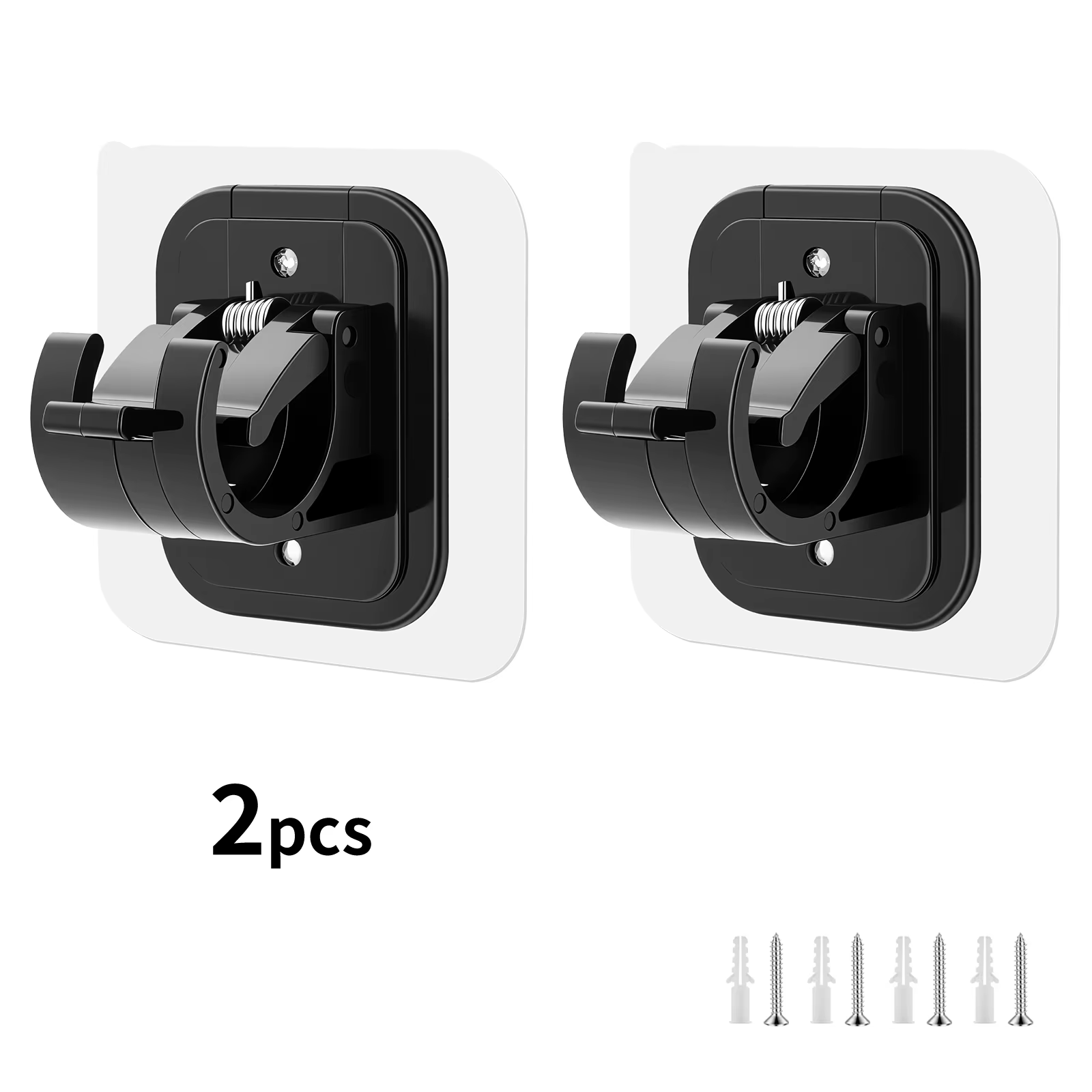 Supports de tringle à rideau autocollants faciles à installer - Sans perçage, crochets réglables pou