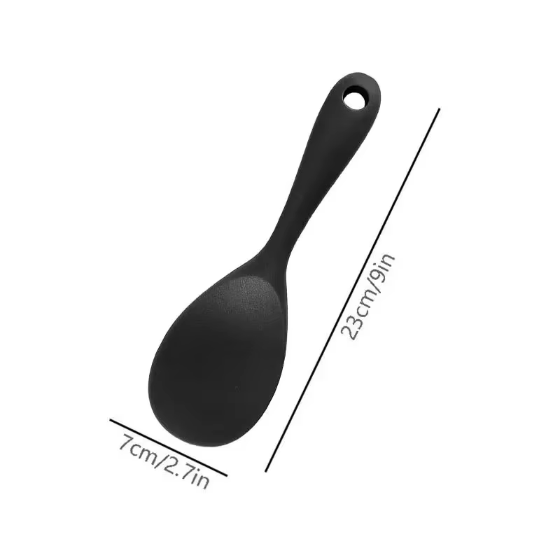 Cuillère de service en Silicone, louche de cuisine, casserole antiadhésive, cuiseur à riz électrique