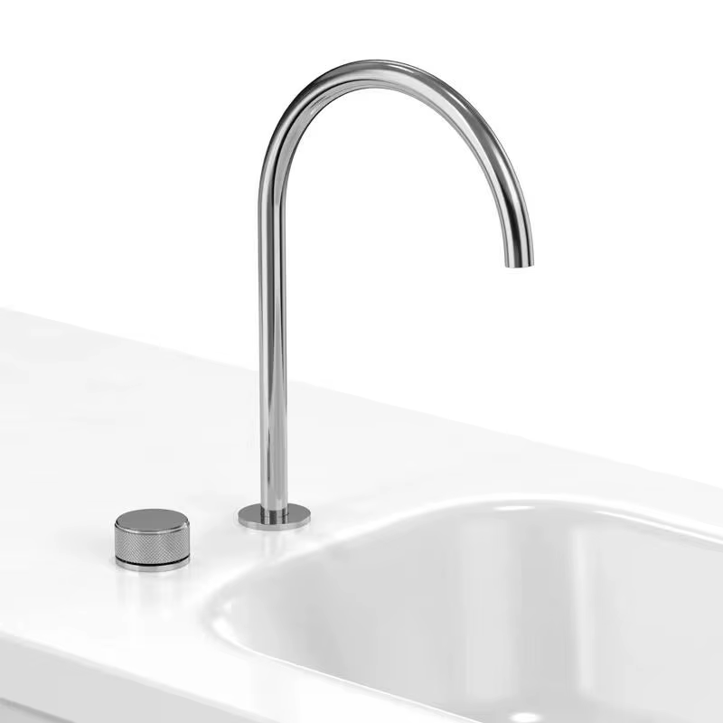Robinet de lavabo noir à poignée unique, robinet d'évier de salle de bains à deux trous, robinet d'é