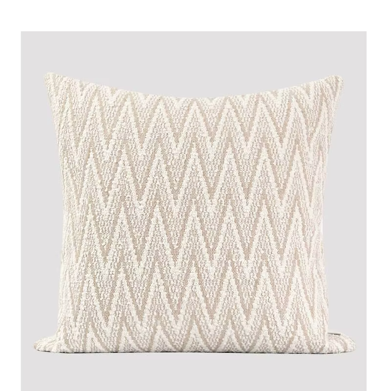 Housse de coussin de luxe à Texture Chevron Beige, taie d'oreiller moderne et minimaliste, décoratio