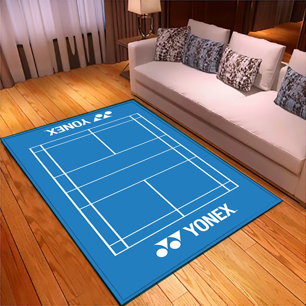 Tapis de Badminton multicolore à la mode, pour décor de salon, tapis de sol antidérapant, thème spor