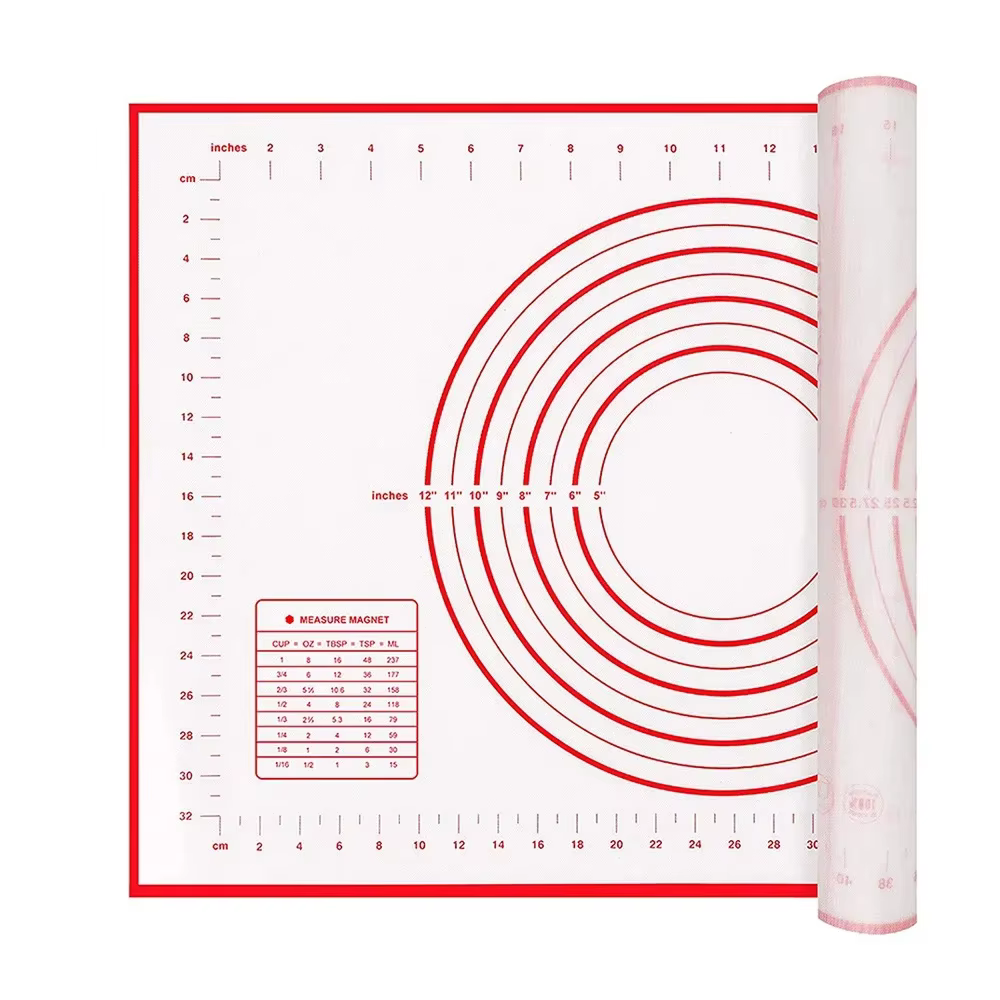 Tapis de cuisson en Silicone, tapis à pâtisserie antidérapant pour enrouler la pâte, faire des croût