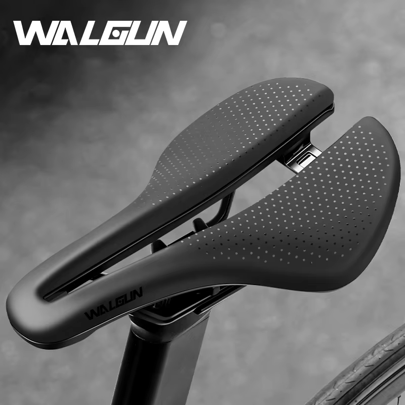 Walgun selle de vélo creuse PU imperméable aérodynamique coussin de vélo Absorption des chocs siège 