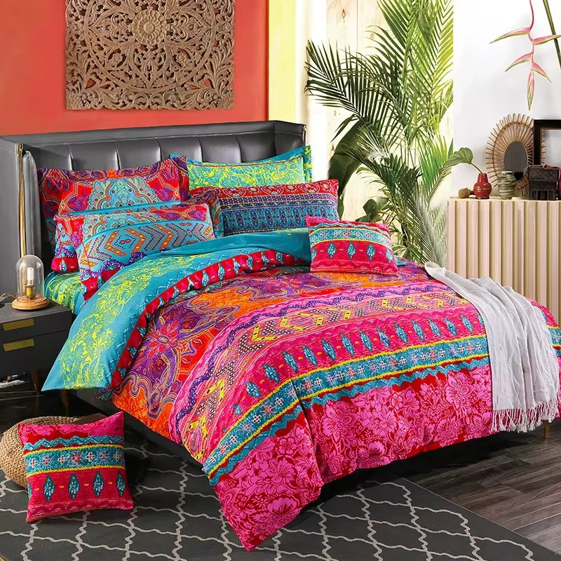 Ensembles de housse de couette de style bohème, taille simple/double/Queen/King