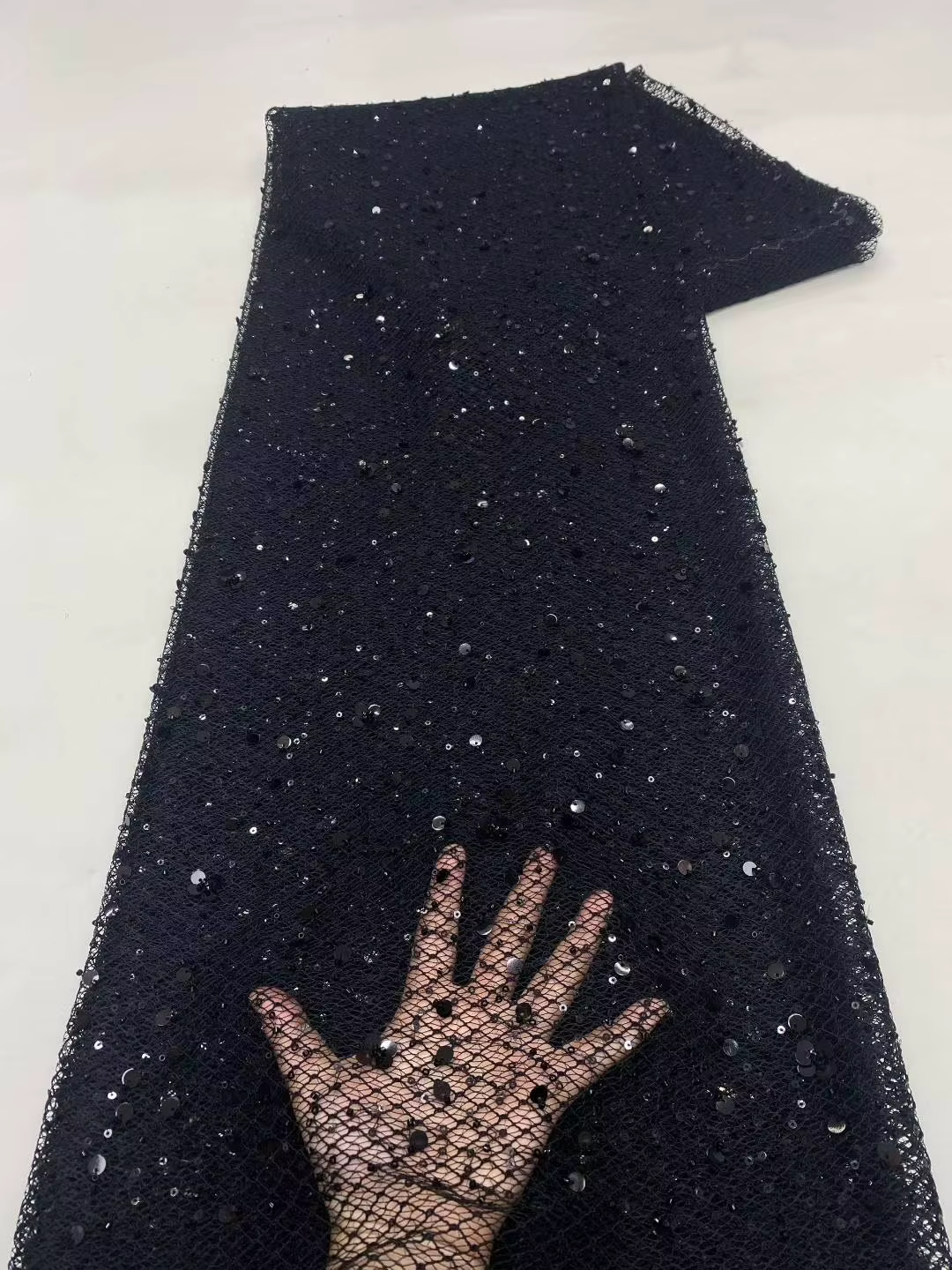2025 Sexy haute qualité africain dentelle tissu paillettes maille luxe lourd perle brodé Tulle tissu