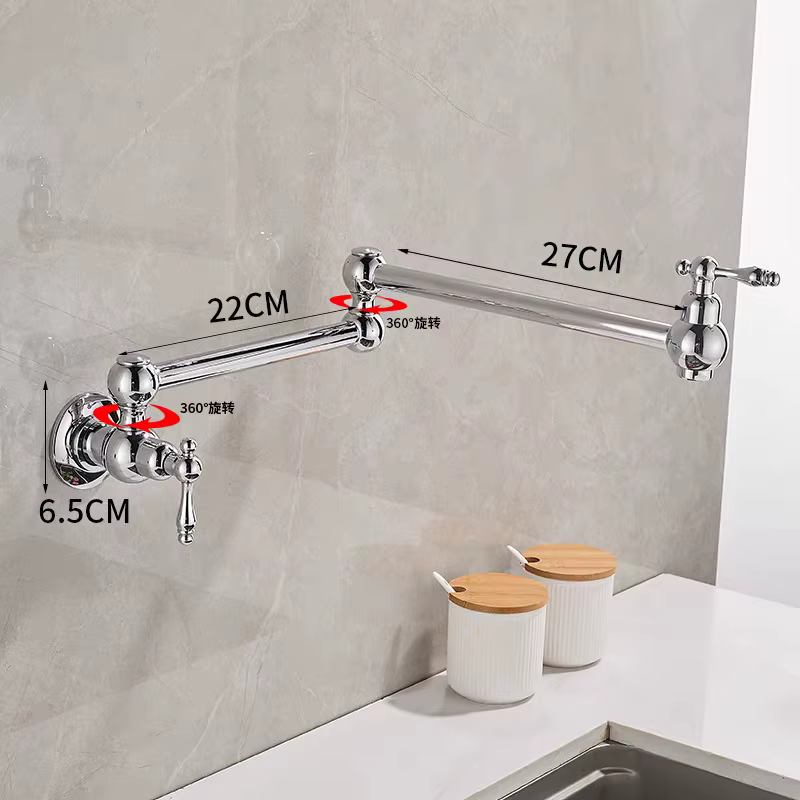 Mélangeur rétro robinets d'eau, robinet de banc de cuisine, allongement de cuisine, robinets muraux 