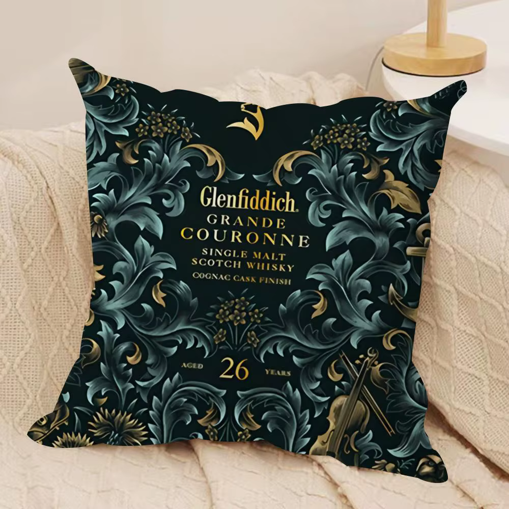 Housse de coussin G-GlenfiddichS, housse de coussin en peluche douce |   Housse de coussin imprimée 