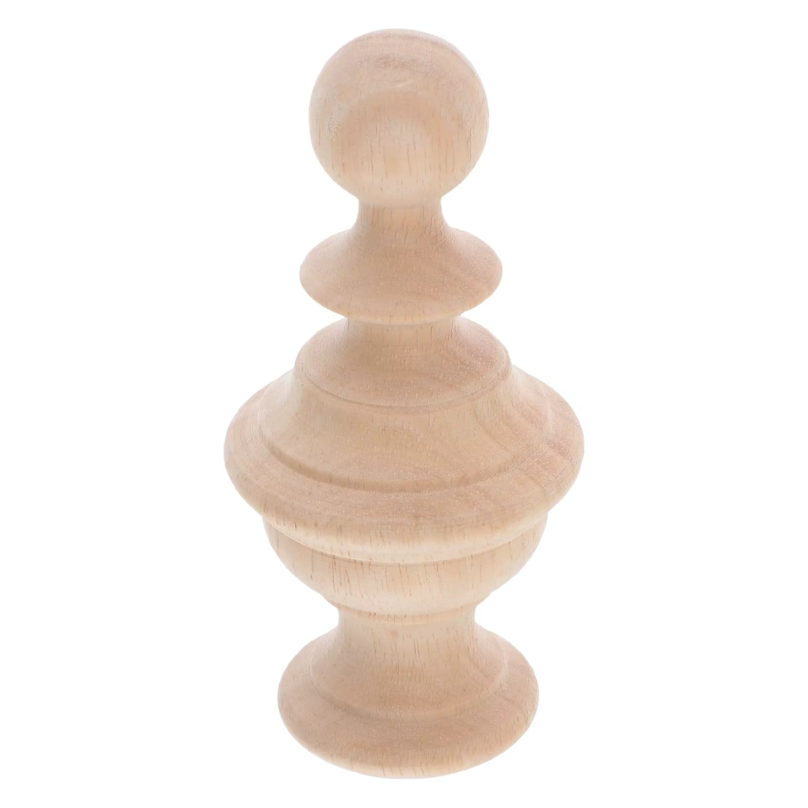1 pièce de finition décorative en bois massif non fini, sculptée à la main, pour projets de bricolag