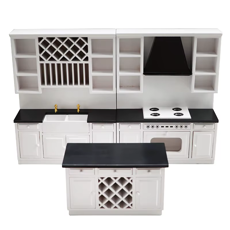 Meubles miniatures pour maison de poupée 1:12, ensemble de cuisine, accessoires de cuisine simulés, 