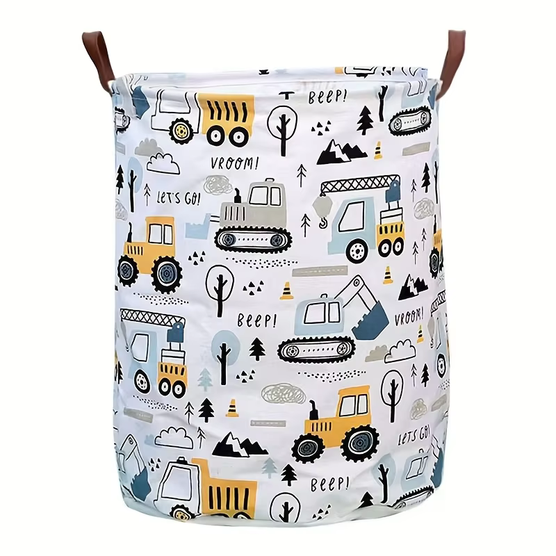 Panier à linge pliable et Portable, grande capacité, imprimé de dessin animé, conception de véhicule