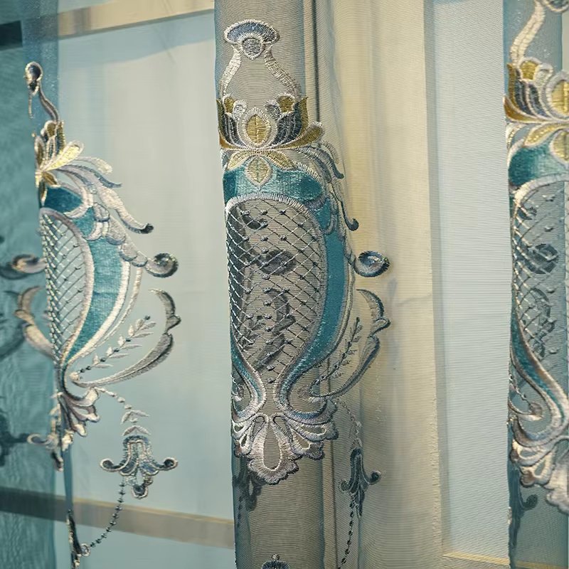 Rideau brodé en chenille européenne, rideaux de queue occultants, salon, salle à manger, chambre à c