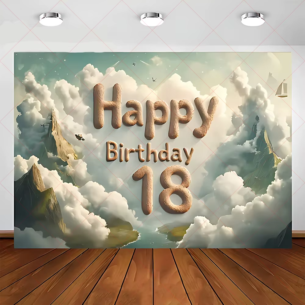 Décor de fête pour 18e anniversaire, arrière-plan pour garçons et filles, 18 ans, Bar Mitzvah, ballo