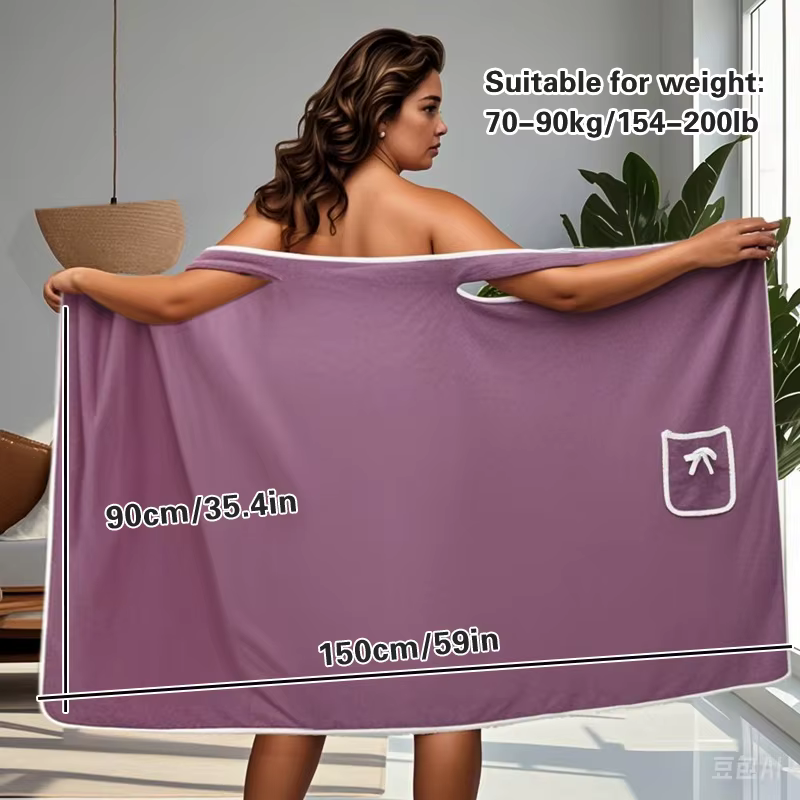 Serviettes de bain pour femmes et filles, 90x150Cm, séchage rapide, peignoir de plage, Spa, vêtement