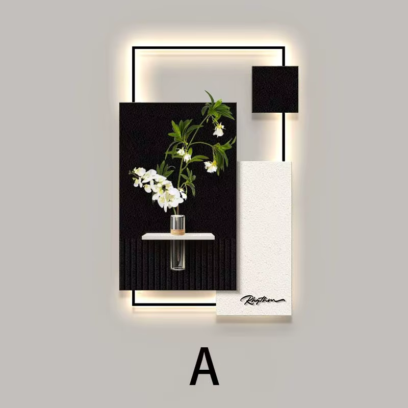 Salon moderne mur LED lampes pour couloir couloir minimaliste suspendu peinture Vase Mural lumières 