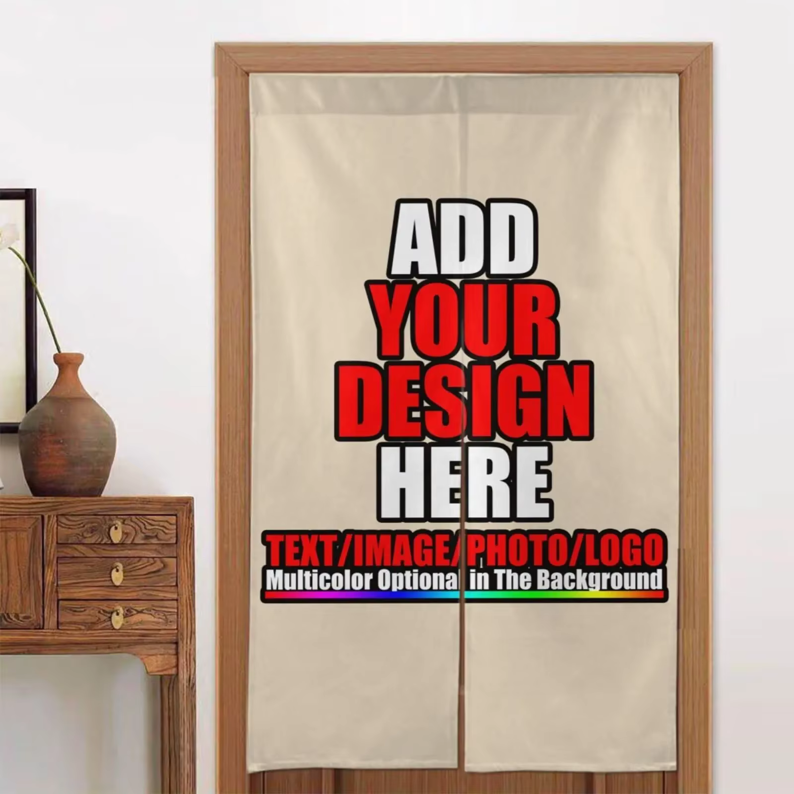 Rideau de porte personnalisé avec image de mots, rideau de décoration de porte personnalisé, cadeaux