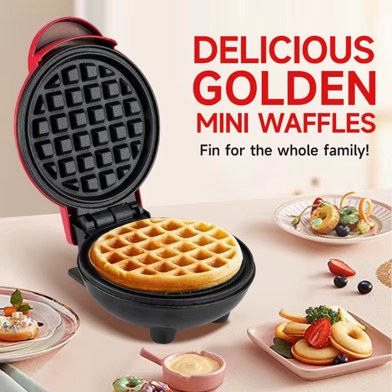 Mini gaufrier électrique Double face, chauffage domestique, Sandwich, rôtissoire pour petit déjeuner