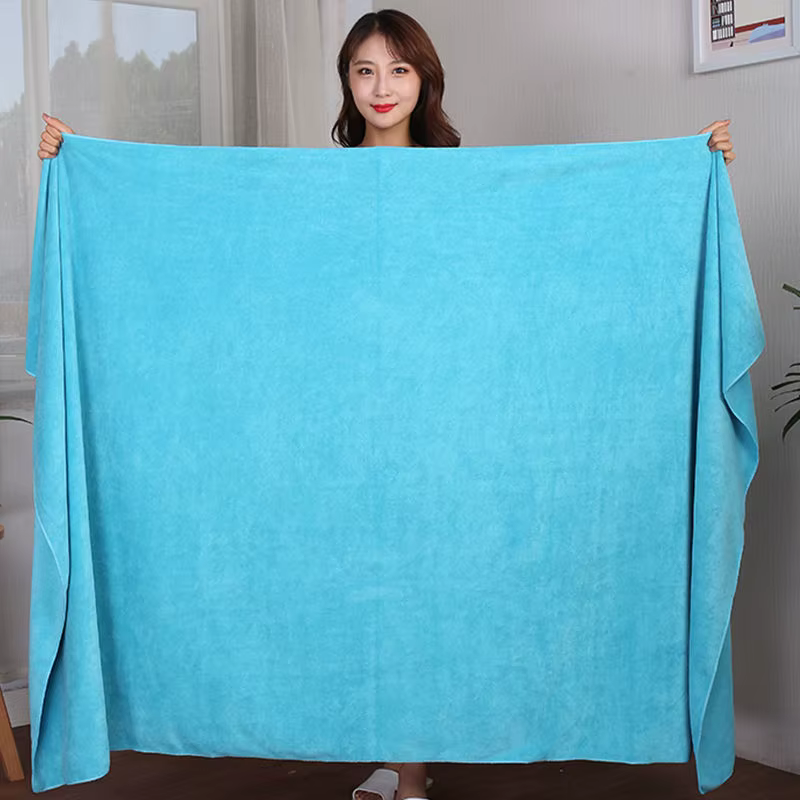 Serviette de bain en microcarence, super grande, douce, ne se décolore pas. Absorption élevée et séc
