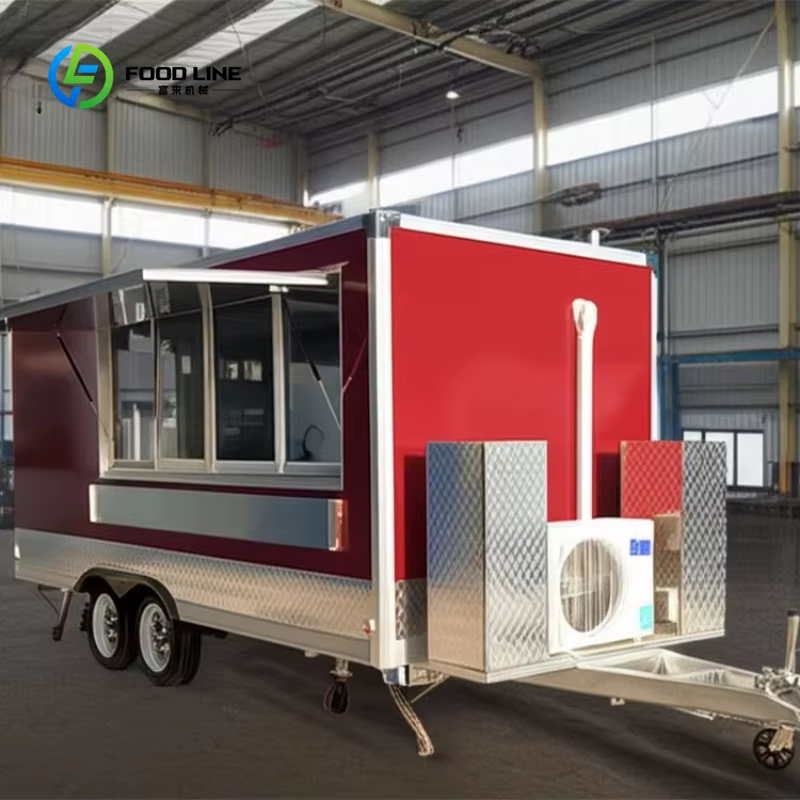 Reboque De Alimentos Design personnalisé norme européenne carré crème glacée Pizza pâtisserie cuisin