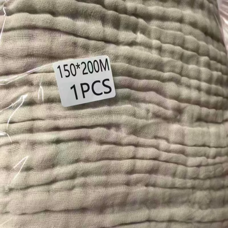 Couverture de lit Khaik 100 % coton, 6 couches de gaze de mousseline, douce, respirante, respectueus
