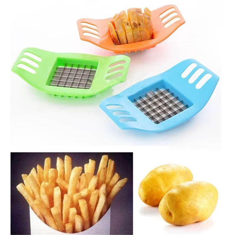 Machine de découpe de frites en acier inoxydable, trancheuse de fruits et légumes, couteau, gadgets 