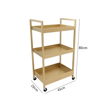 Chariot de Salon de beauté doré, chariot de rangement Mobile pour ongles et cheveux, organisateur de