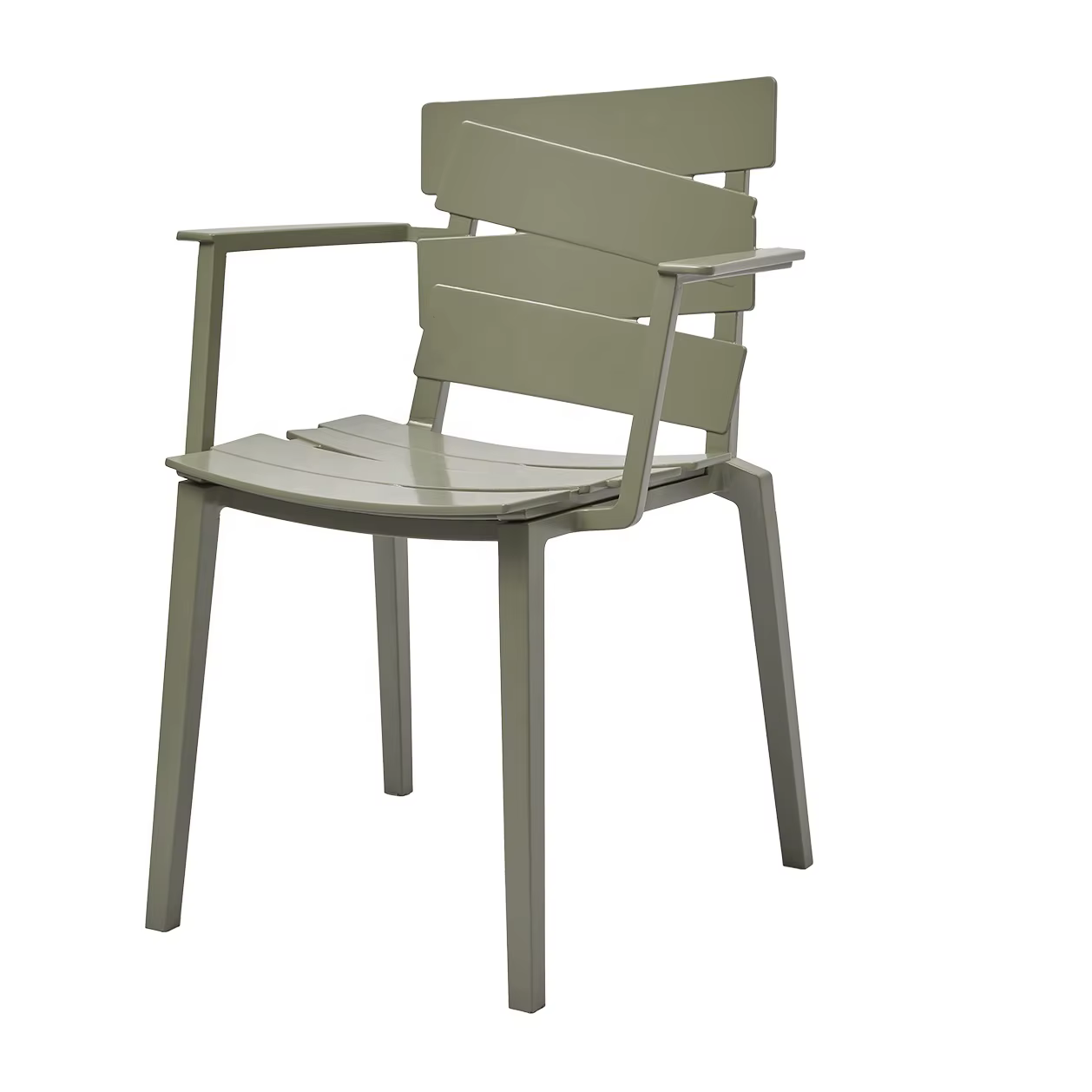 Accoudoir enchêlé confortable PP fauteuil moderne pour restaurants, chaise d'extérieur